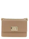 Furla 1927 Mini Rectangular Shoulder Bag Chain In Burgundy