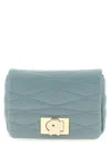 Furla Quilted Shoulder Bag In Blue