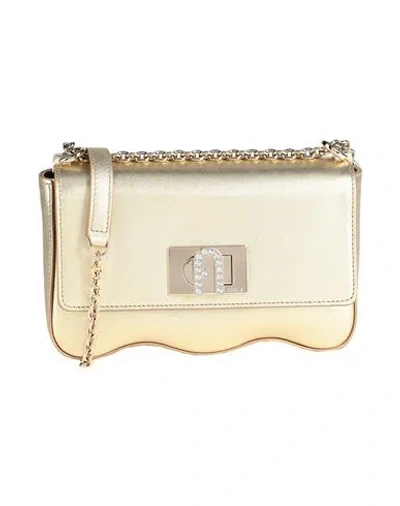 Furla 1927 Mini Crossbody Wave Woman Cross-body Bag Gold Size - Leather