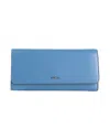 Furla Babylon Continental Wall Woman Wallet Slate Blue Size - Soft Leather