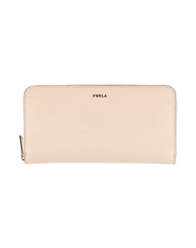 Furla Babylon Xl Zip Around Woman Wallet Beige Size - Soft Leather