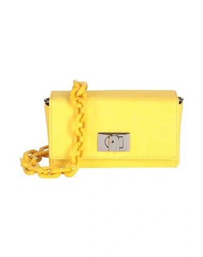 Furla Bloombag Mini Shoulder Bag Woman Shoulder Bag Yellow Size - Cellulose, Latex, Water