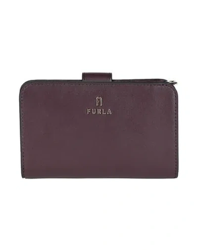 Furla Woman Wallet Deep Purple Size - Calfskin