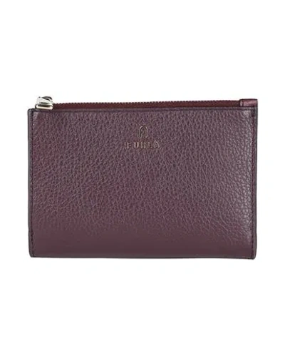 Furla Woman Document Holder Deep Purple Size - Calfskin