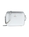 Furla Camelia Mini Leather Camera Case In Silver