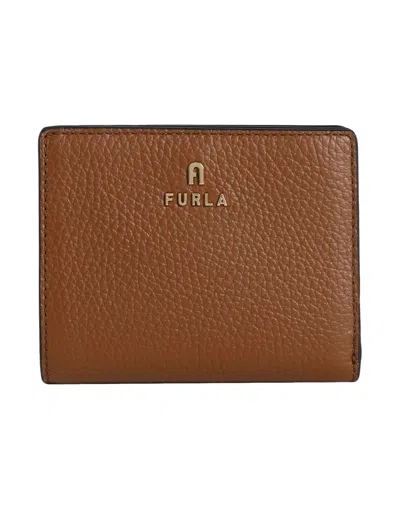 Furla Camelia S Compact Wallet Woman Wallet Brown Size - Leather In Marrone