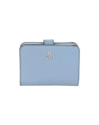 Furla Woman Wallet Slate Blue Size - Soft Leather
