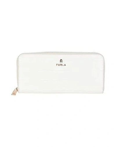 Furla Woman Wallet Off White Size - Calfskin