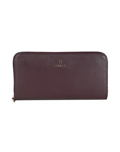 Furla Woman Wallet Deep Purple Size - Calfskin