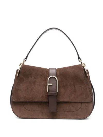 Furla Chocolate Leather Bag In Brown