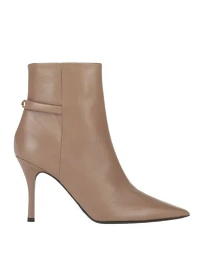 Furla Woman Ankle Boots Dove Grey Size 11 Sheepskin