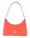 Furla Diamante Mini Shoulder B Woman Handbag Orange Size - Leather