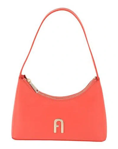 Furla Diamante Mini Shoulder B Woman Handbag Orange Size - Leather