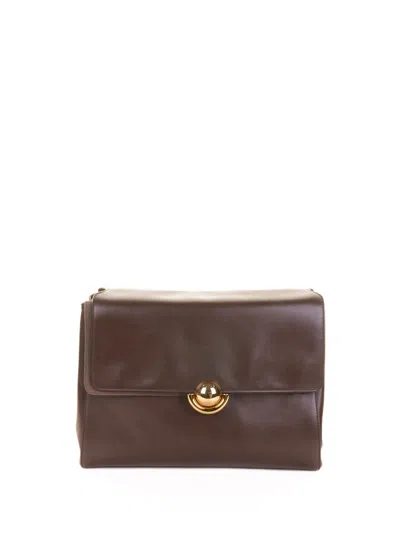 Furla Domus M Espresso Leather Shoulder Bag In Brown