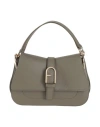 Furla Flow Mini Top Handle Woman Handbag Military Green Size - Calfskin In Green