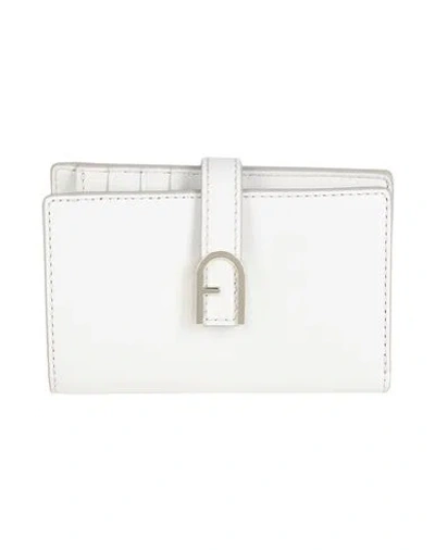 Furla Woman Wallet Off White Size - Calfskin