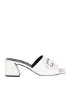 Furla Flow Sandal T.60 Woman Sandals Off White Size 8 Calfskin In Off White