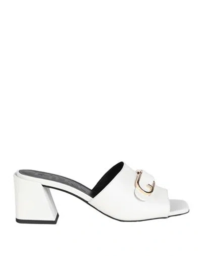 Furla Flow Sandal T.60 Woman Sandals Off White Size 8 Calfskin