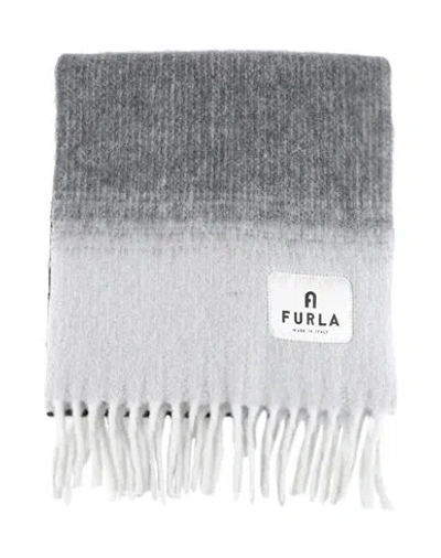 Furla Flow Scarf Woman Scarf Grey Size - Alpaca Wool, Polyamide