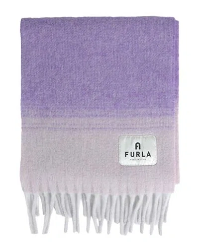 Furla Flow Scarf Woman Scarf Mauve Size - Alpaca Wool, Polyamide In Purple