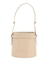 Furla Giove Mini Bucket Bag Woman Shoulder Bag Beige Size - Leather
