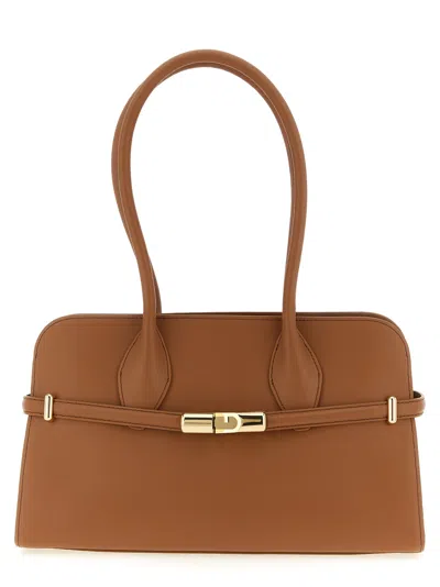 Furla ' Goccia Dome M' Shoulder Bag In Brown