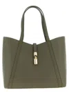 Furla Large Goccia L Leather Tote Bag In Green