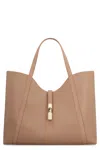 Furla Goccia Leather Shoulder Bag In Nude