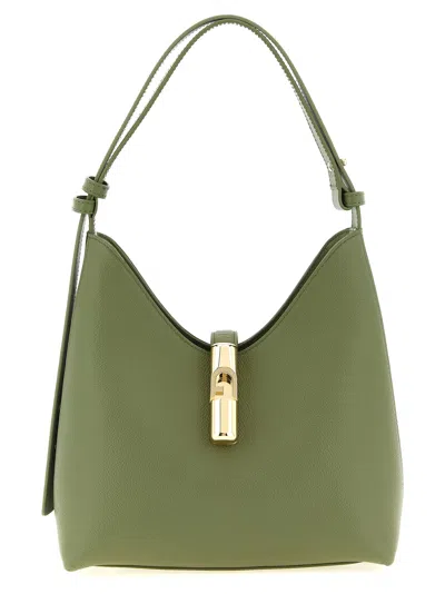 Furla Goccia Small Shoulder Bag In Green