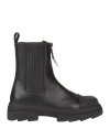 Furla Gum Chelsea Boot T.25 Woman Ankle Boots Black Size 11 Calfskin, Polyester, Polyurethane In Black