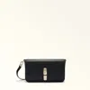 Furla Iride Clasp-fastening Leather Shoulder Bag In Black
