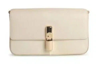 Furla Iride S Cream Leather Shoulder Bag In Neutral
