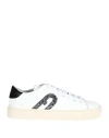 Furla Joy Lace-up Sneaker T.20 Woman Sneakers White Size 10 Calfskin, Polyurethane, Polyamide In White