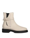 Furla Woman Ankle Boots Beige Size 11 Soft Leather In Beige
