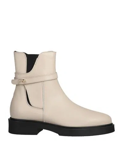 Furla Woman Ankle Boots Beige Size 11 Soft Leather