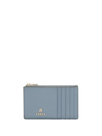 FURLA FURLA FURLA LIGHT BLUE LEATHER CARD HOLDER