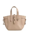 Furla Net Mini Tote Woman Handbag Light Brown Size - Leather In Sand