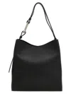 Furla Cloud Leather Shoulder Bag With Adjustable Strap In Black