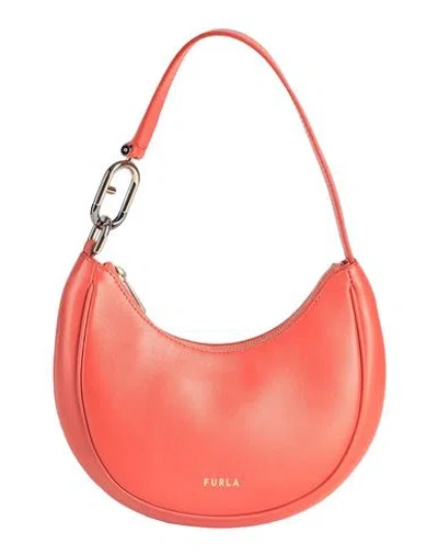 Furla Woman Handbag Coral Size - Calfskin In Red