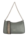 Furla Primula Mini C. Body Doub Woman Handbag Military Green Size - Leather In Green
