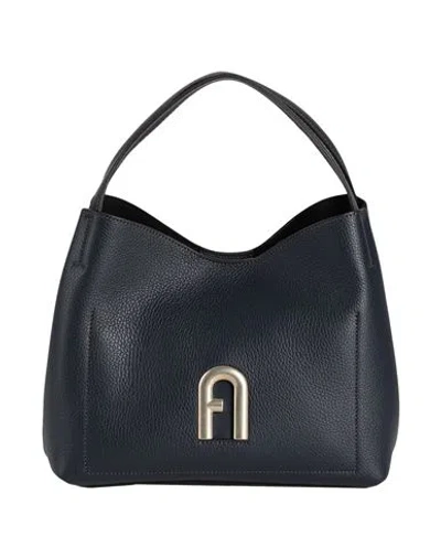 Furla Primula S Hobo Woman Handbag Midnight Blue Size - Leather