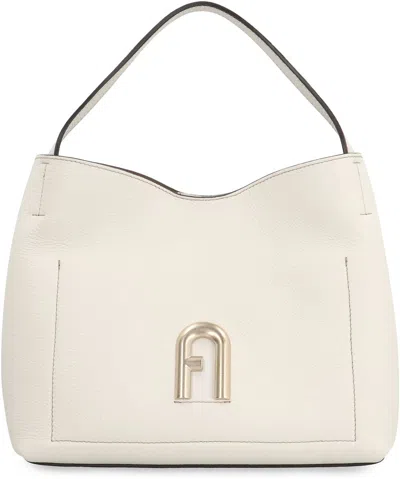 Furla Primula S Leather Shoulder Bag In White