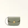 Furla Green Leather Shoulder Bag In Agave B