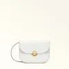 Furla Sfera S Shoulder Bag In Cream Color Leather In Panna