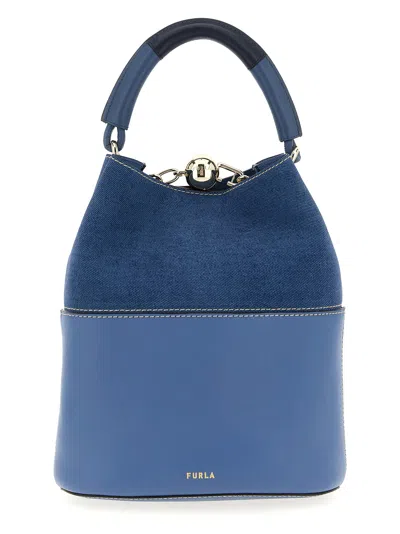 Furla ' Sfera S' Bucket Bag In Blue