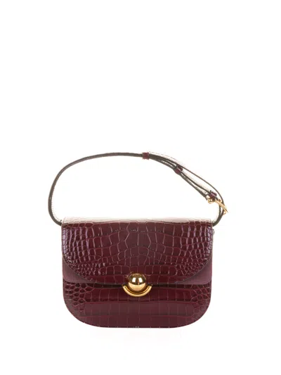 Furla Sfera S Ribes Leather Shoulder Bag In Red