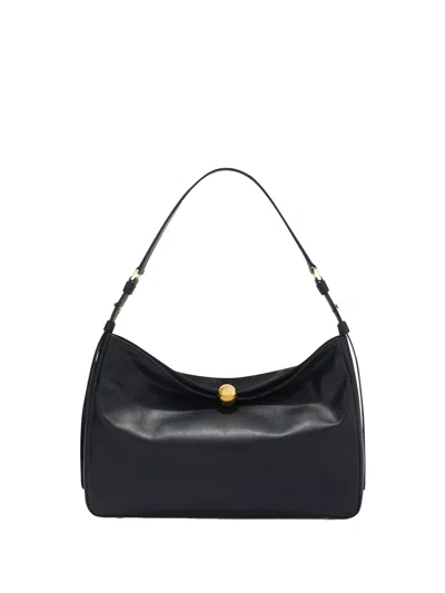 FURLA FURLA FURLA SFERA SOFT BLACK LEATHER SHOULDER BAG