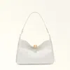 Furla Sfera Soft L Shoulder Bag In Marshmallow Color Leather In Marshmallow