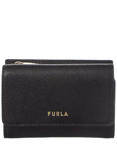 Furla Gardenia Leather Wallet In Black