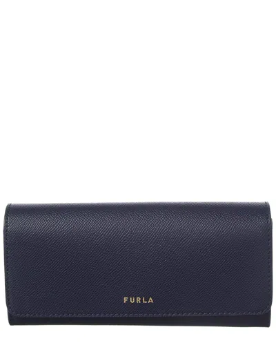 Furla Gardenia Leather Wallet In Blue